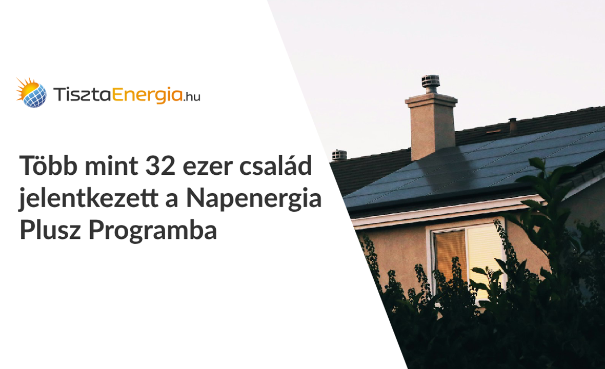 Több mint 32 ezer család jelentkezett a Napenergia Plusz Programba